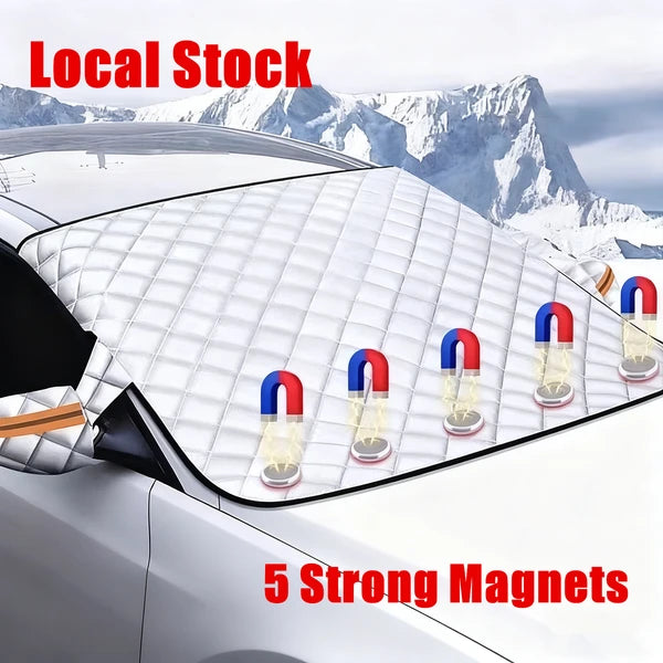 Magnetic Windshield Snow Cover with Mirror Covers
