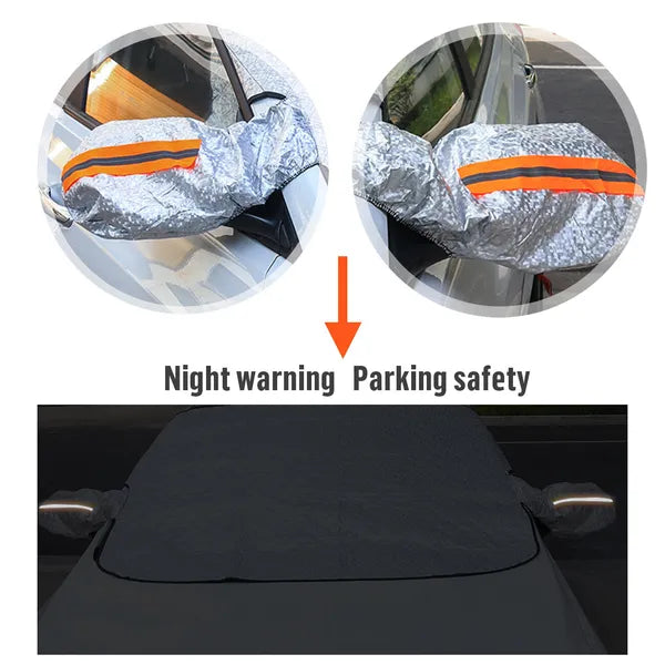 Magnetic Windshield Snow Cover with Mirror Covers